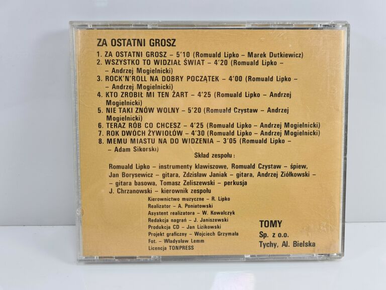 CD BUDKA SUFLERA ZA OSTATNI GROSZ 1991 TOMY