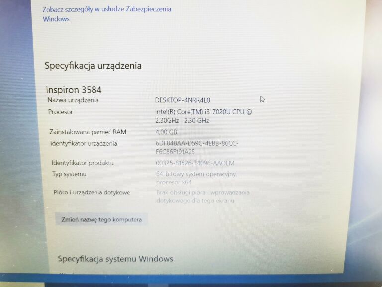 LAPTOP DELL INSPIRON 3584