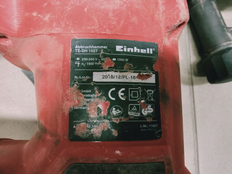 MŁOT UDAROWY EINHELL TE-DH 1027/USZKODZONY
