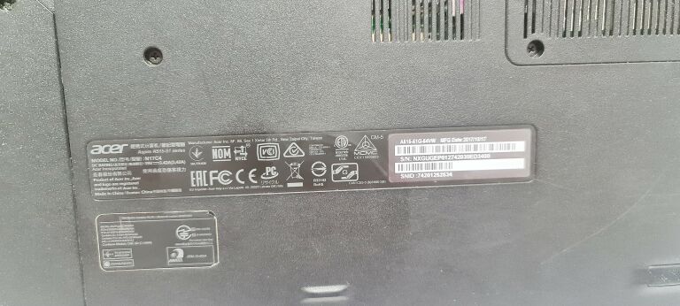 LAPTOP ACER A515-51G 54VW, 2 DYSKI, 4GB RAM, I5