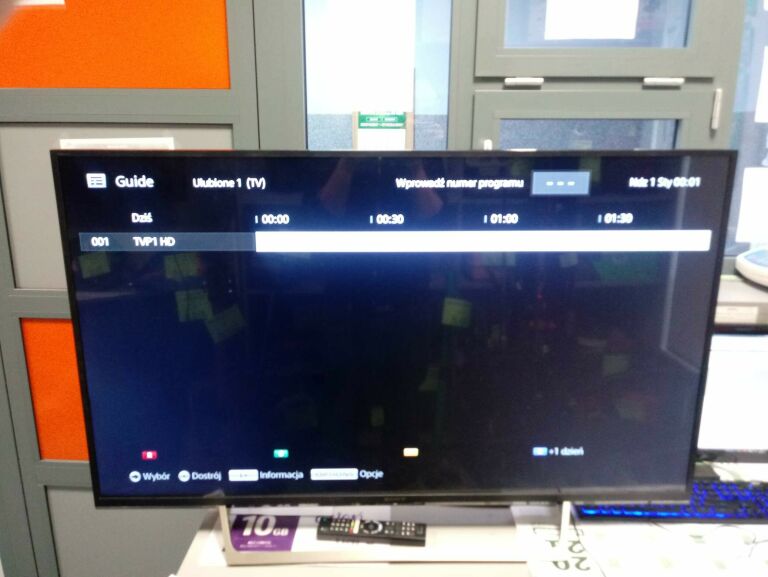 TELEWIZOR SONY KDL-49WE660 SMART TV PILOT ZASILAC