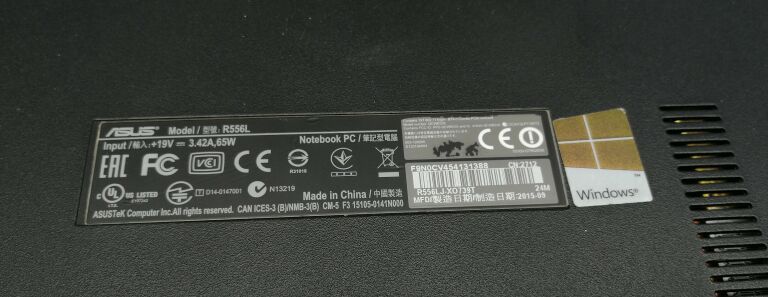 LAPTOP ASUS R556L