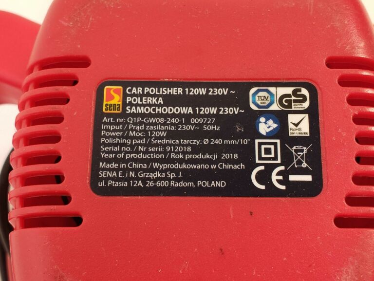 POLERKA SAMOCHODOWA CAR POLISHER 120W SENA