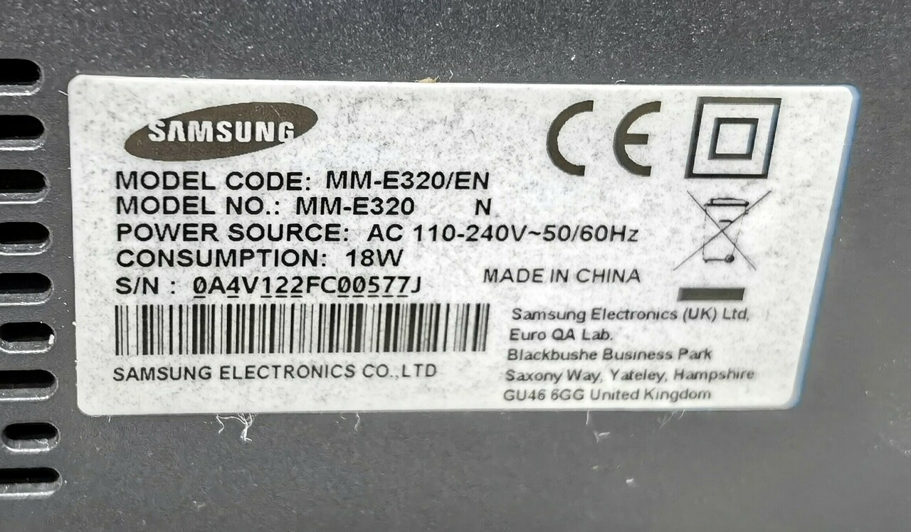 mini-wieza-samsung-mm-e320-pilot-kabel-chincz-radio-fm