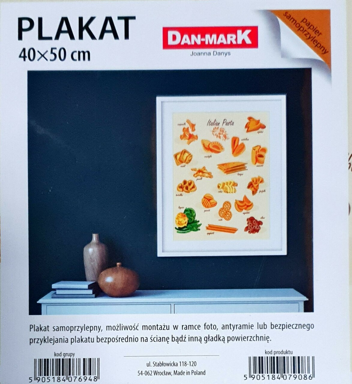 plakat-dan-mark-40x50-cm-italian-pasta-makaron-rodzaj-samoprzylepny