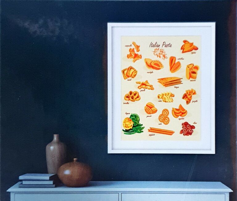 PLAKAT DAN-MARK 40X50 CM ITALIAN PASTA MAKARON