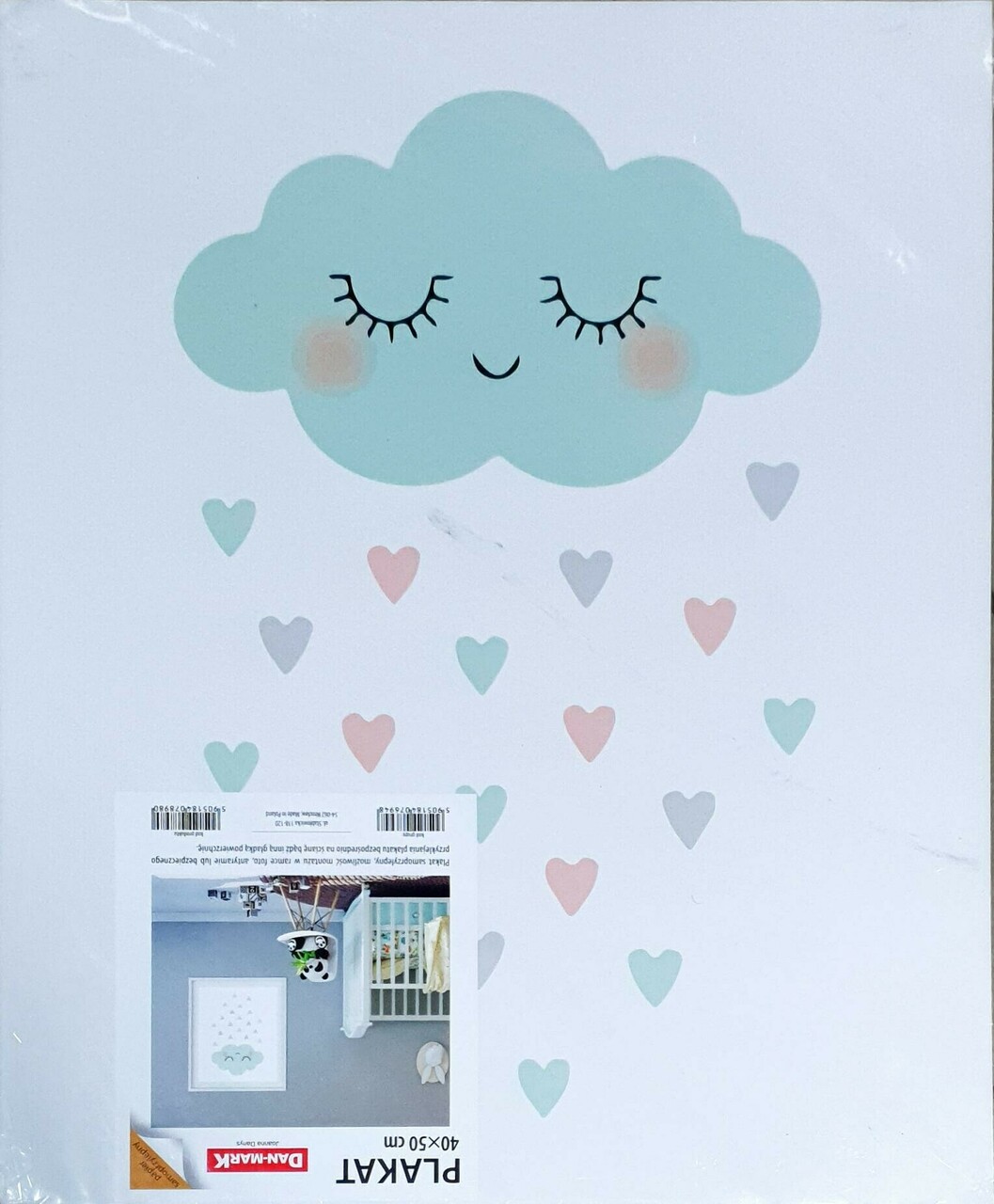 plakat-dan-mark-40x50-cm-mietowa-chmurka-serca-rodzaj-samoprzylepny