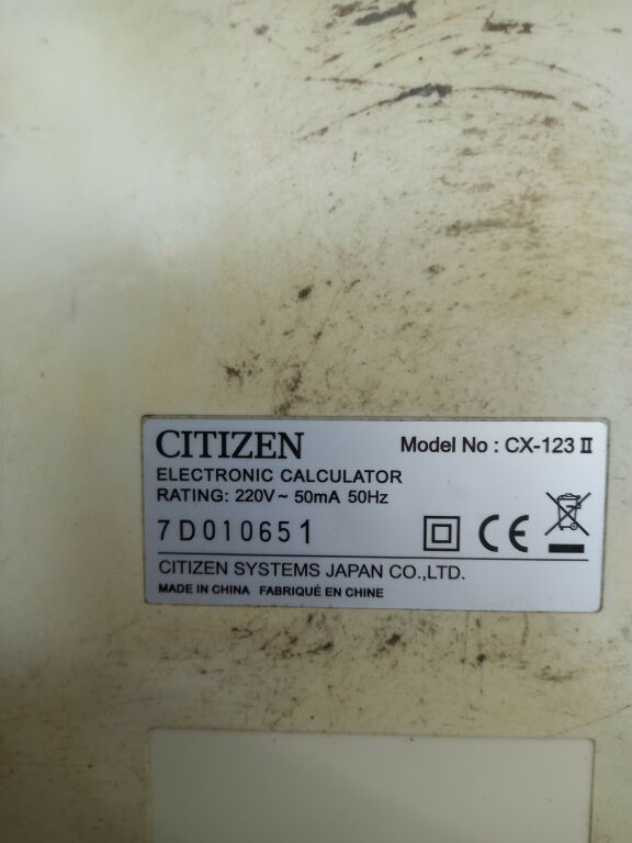 KALKULATOR ELEKTRONICZNY CITIZEN CX-123 II + ROLK