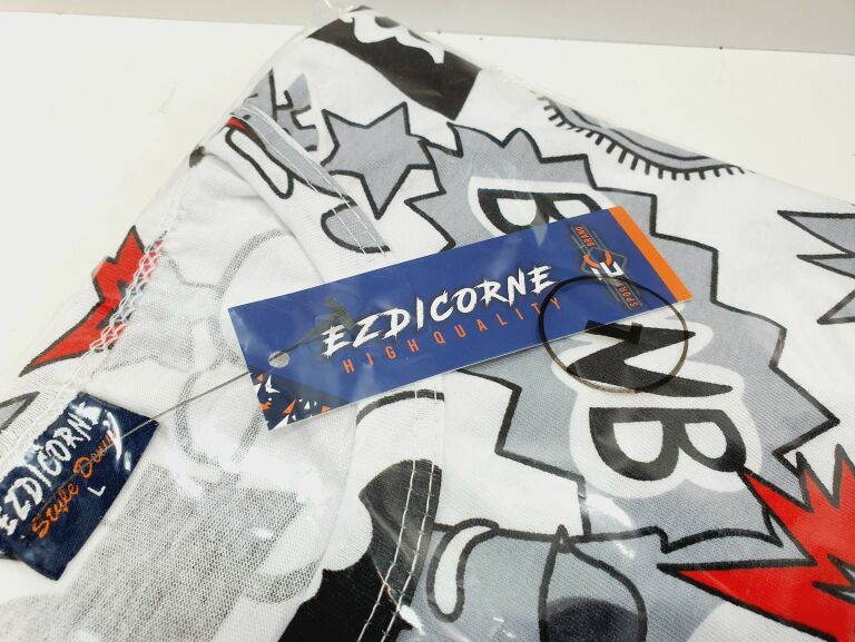 EZDICORNE T-SHIRT CASUAL PRINT ROZMIAR L