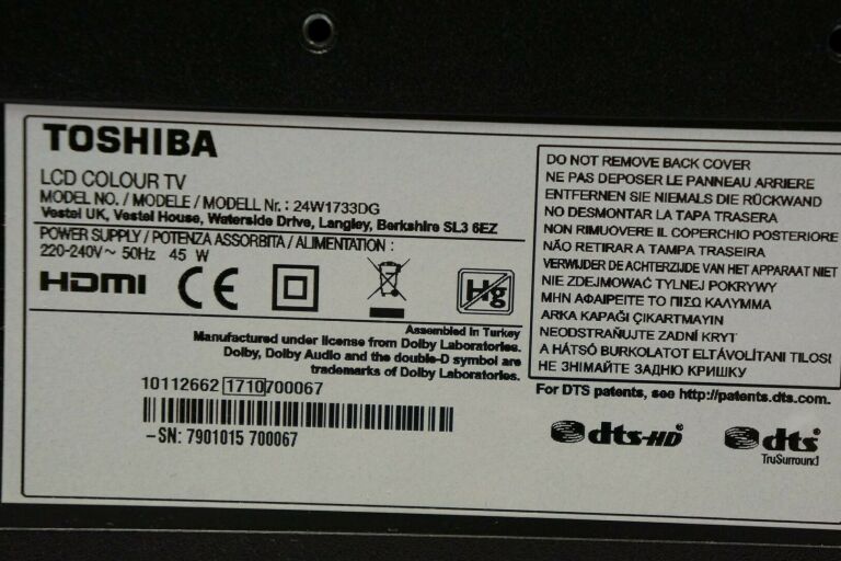 TELEWIZOR TOSHIBA 24W1733DG 24" PILOT