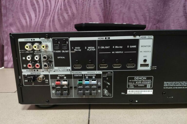 KINO DOMOWE DENON AVR-X550BT + ELTAX UTAH 5.0