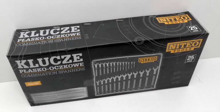 KLUCZE PŁASKO-OCZKOWE 25 SZTUK NITEO TOOLS