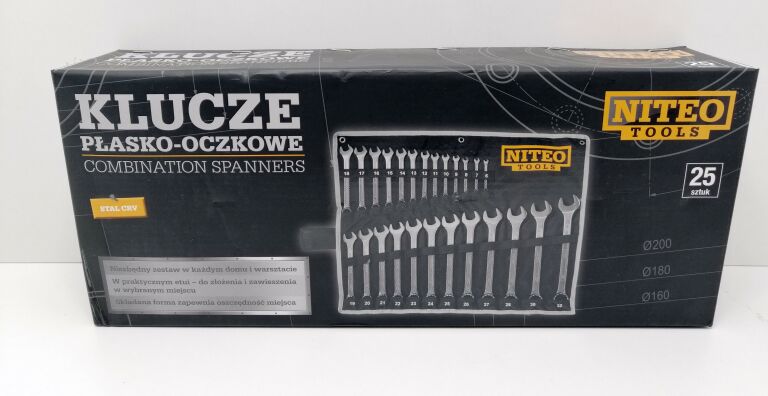 KLUCZE PŁASKO-OCZKOWE 25 SZTUK NITEO TOOLS