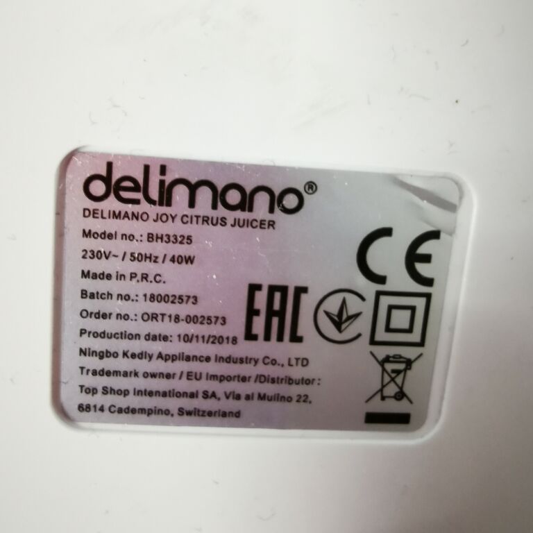 ELEKTRYCZNA WYCISKARKA DELIMANO JOY BH3325