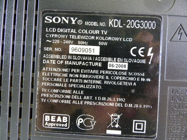 TELEWIZOR SONY KDL-20G3000 + PILOT