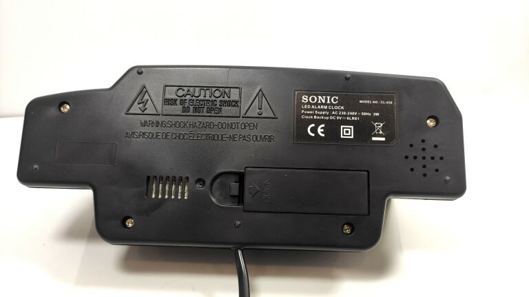 ZEGAR / BUDZIK SONIC CL-938 LED CZARNY