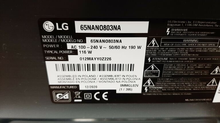 TELEWIZOR LG 65NANO803NA NANOCELL 4K