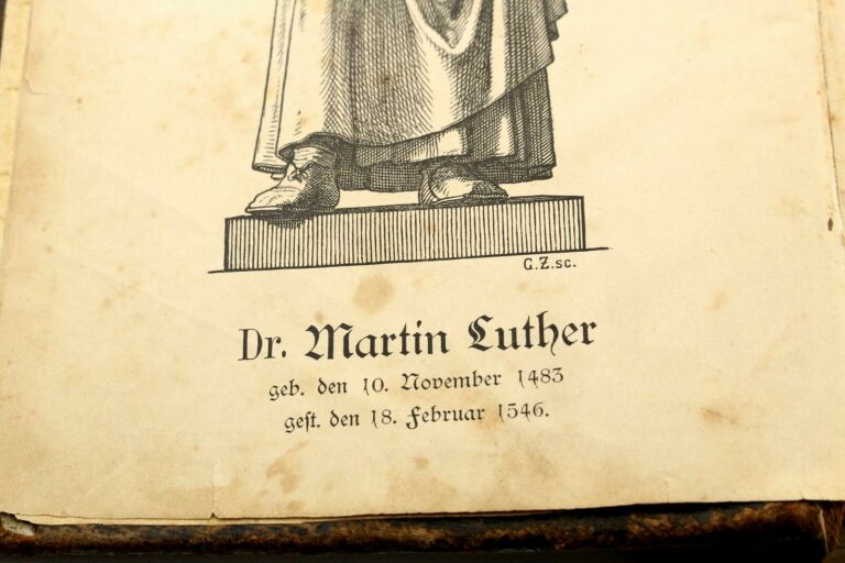 STARA NIEMIECKA BIBLIA MARTIN LUTHER 19 WIEK