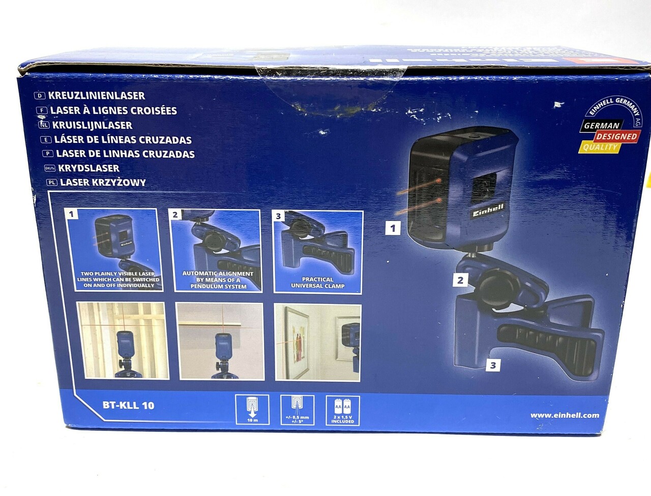 poziomica-laserowa-krzyzowa-einhell-bt-kll-10-stan-powystawowy