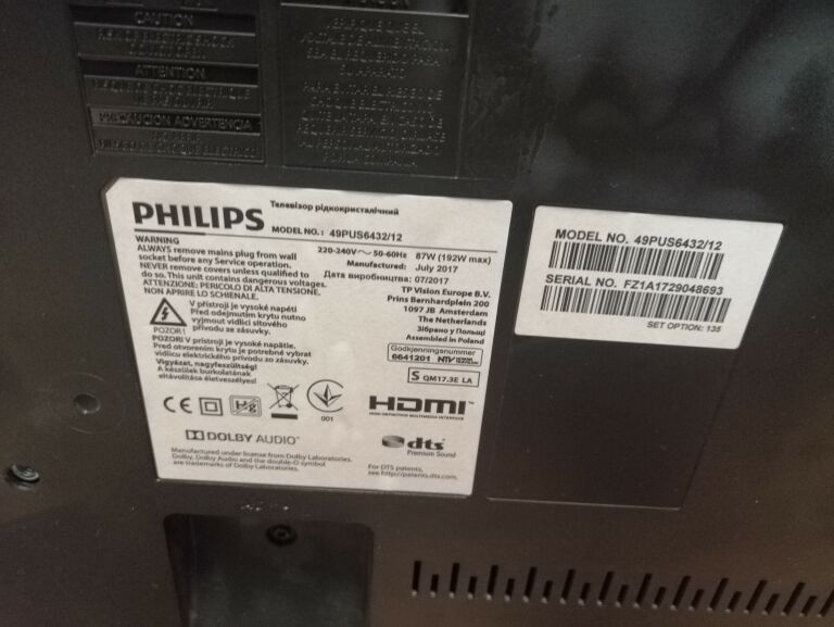 PHILIPS 49PUS6432/12 KOMPLET