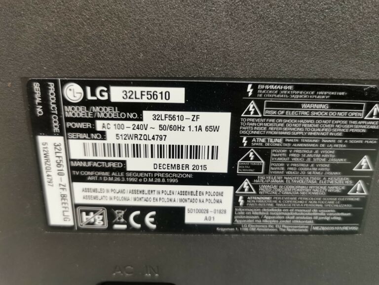TELEWIZOR LG 32LF5610 USZKODZONY!