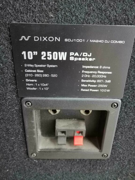 KOLUMNY GŁOŚNIKOWE DIXON SDJ 1001 2 SZT OKAZJA