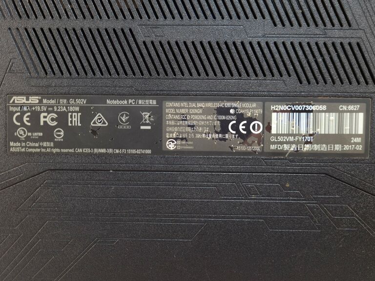 LAPTOP ASUS ROG STRIX GL502VM