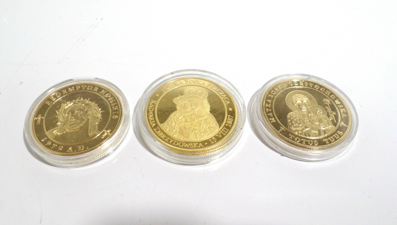 numizmat-moneta-pozlacana-matka-boska-papiez-aleja-jana-pawla-ii-9b-reda