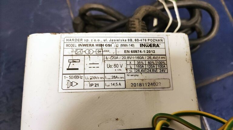 SPAWARKA INWERTOROWA INWERA MIDI / GSI 160 A INWE