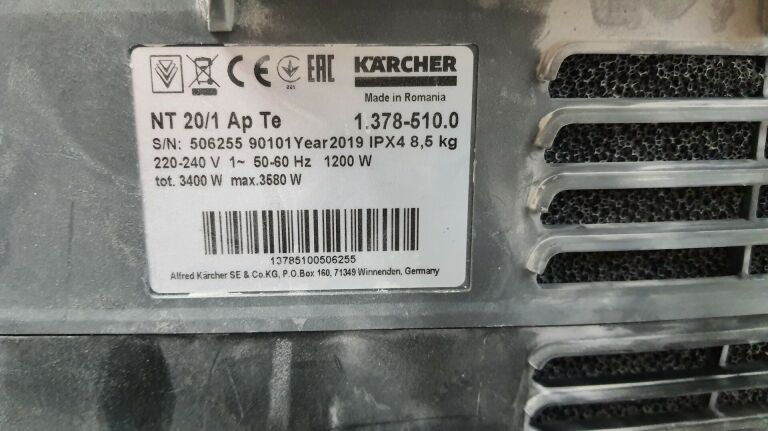 KARCHER NT 20/1 AP TE ODKURZACZ PROFESJONALNY