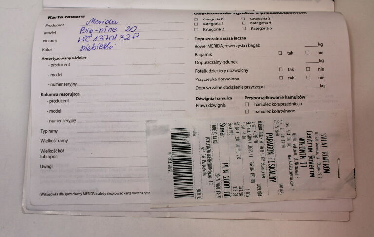ROWER MERIDA BIG NINE 20-D L 19"
