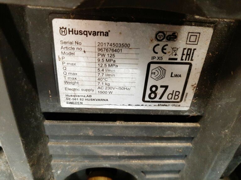 MYJKA CISNIENIOWA HUSQVARNA PW 125