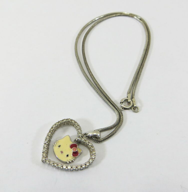 SREBRNY ŁAŃCUSZEK HELLO KITTY - SREBRO 925