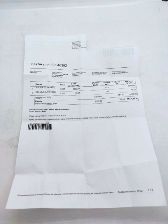 IPHONE 12 4/64 GB BLACK DZIAŁA W T-MOBILE POLECAM