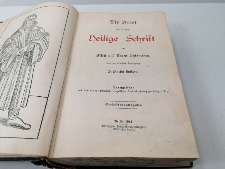 BIBLIA NIEMIECKA ROK KSIĄŻKI 1911