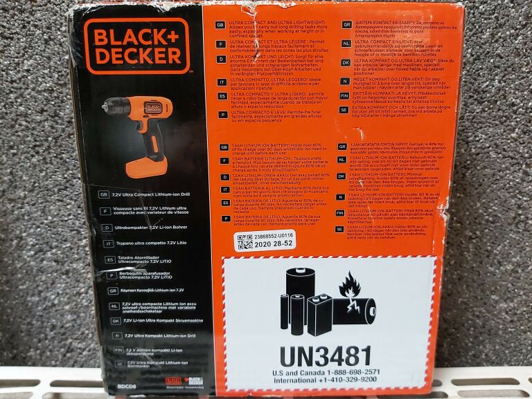 WKRĘTARKA AKU BLACK+DECKER BDCD8 7.2V 12NM
