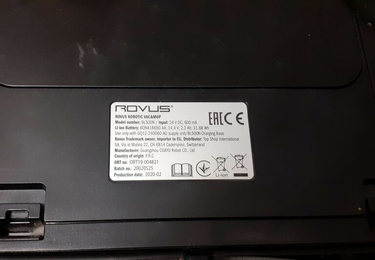 robot-sprzatajacy-rovus-robotic-vac-mop-kod-producenta-bl500n