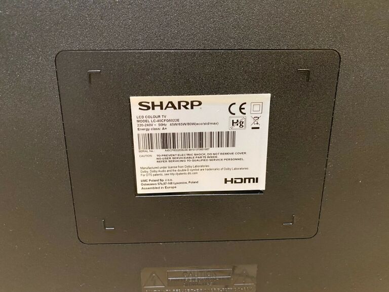 TV SHARP LC-40CFG6022E KOMPLET