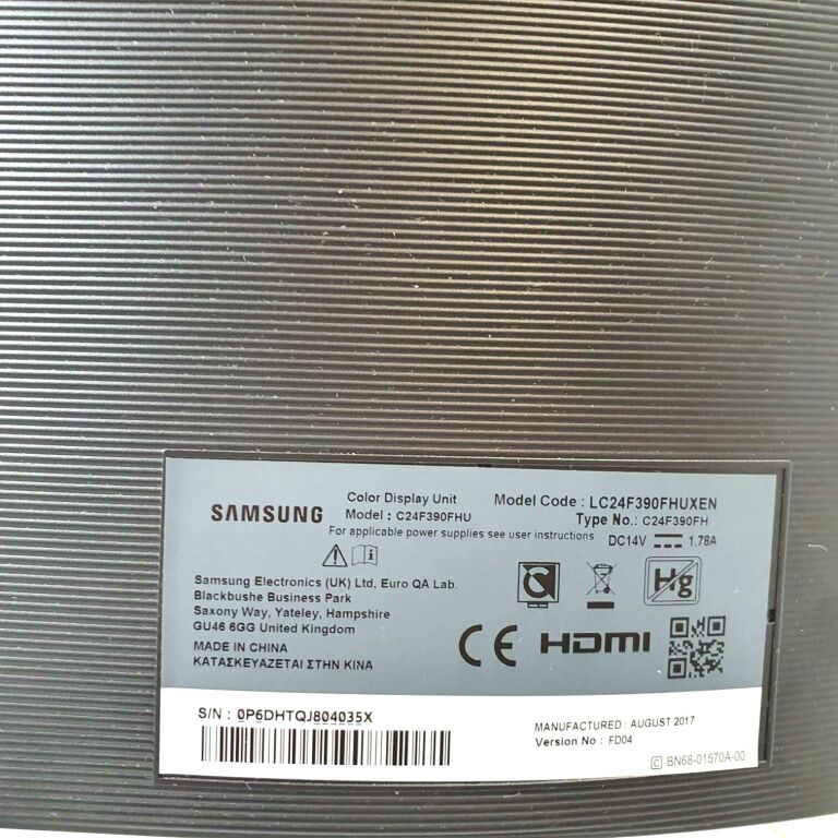 MONITOR SAMSUNG LC24F390 24" FHD 4MS
