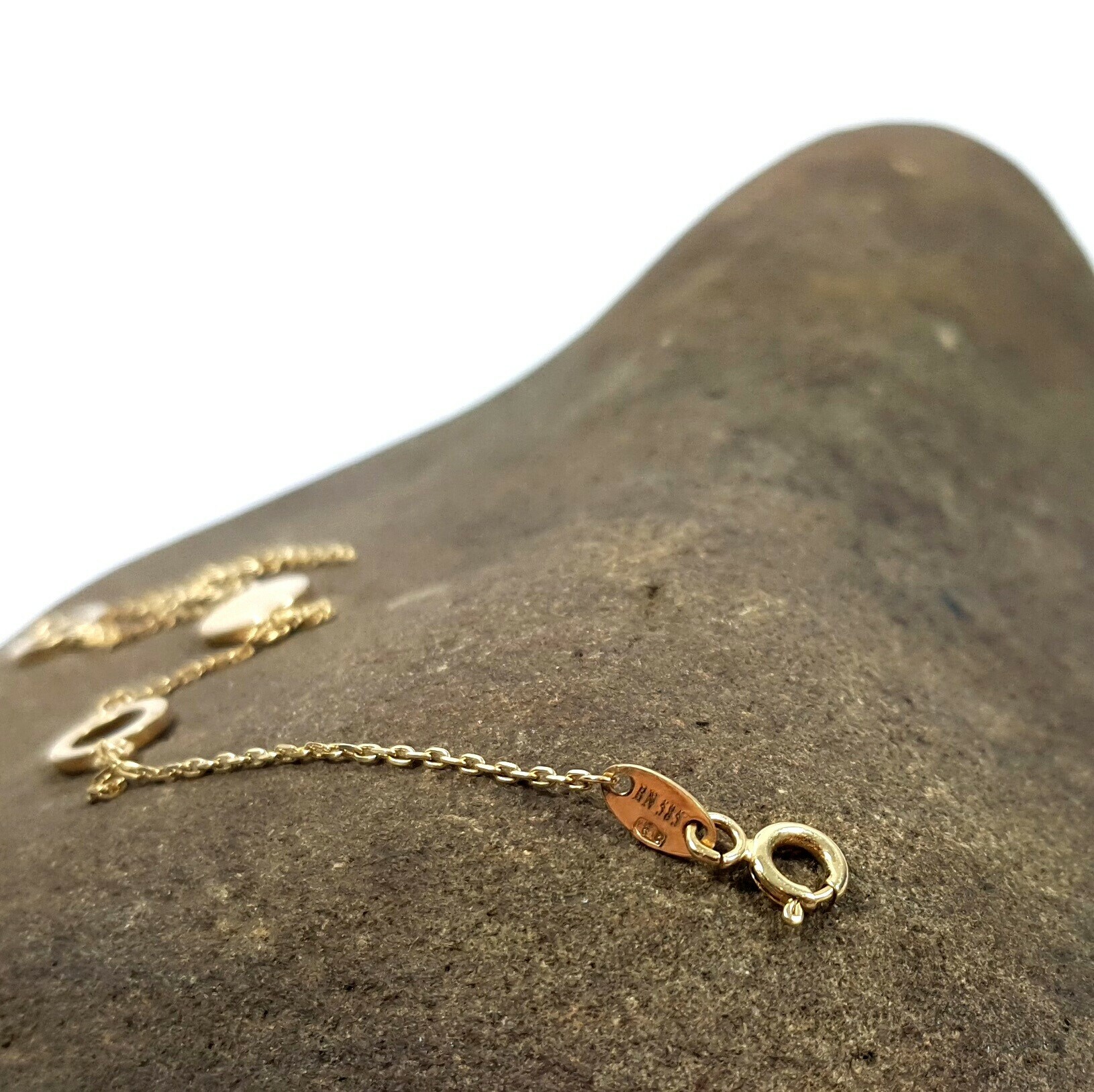 nowa-zlota-bransoletka-585-160g-okregi-i-koleczka-dlugosc-calkowita-18