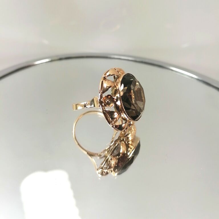zloty-pierscionek-kwarc-dymny-585-r13-815g-stan-uzywany
