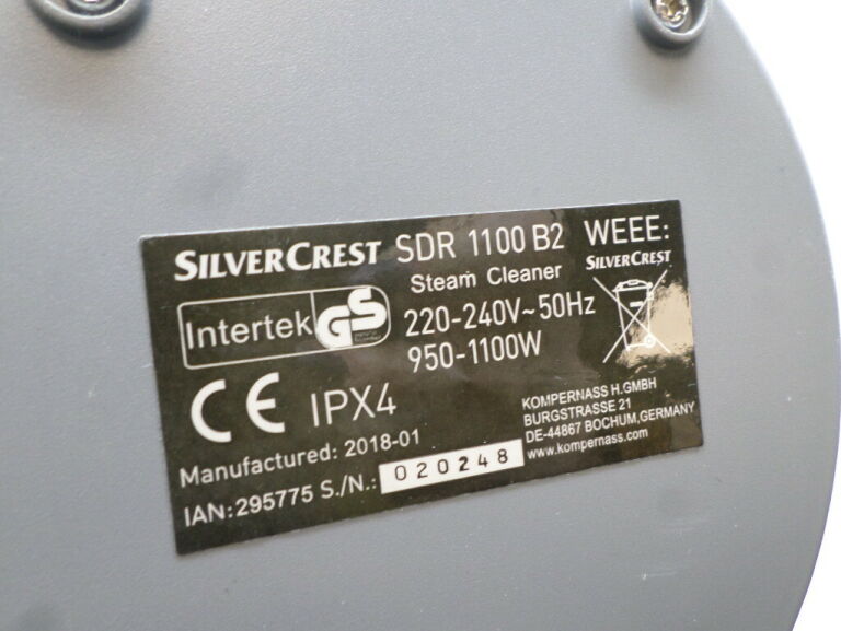 SILVERCREST MYJKA PAROWA SDR 1100 B2