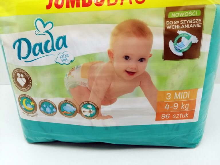 PIELUCHY DADA JUMBO BAG 96 SZT 4-9 KG