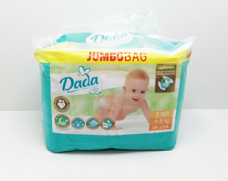 PIELUCHY DADA JUMBO BAG 96 SZT 4-9 KG