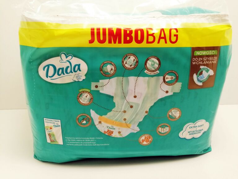 PIELUCHY DADA JUMBO BAG 96 SZT 4-9 KG