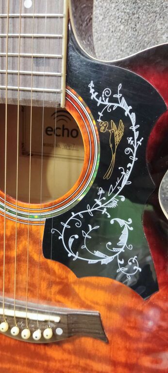 ZDOBIONA GITARA AKUSTYCZNA ECHO W917