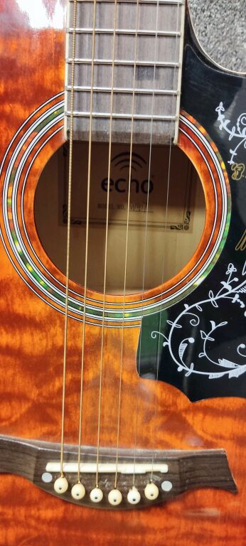 ZDOBIONA GITARA AKUSTYCZNA ECHO W917