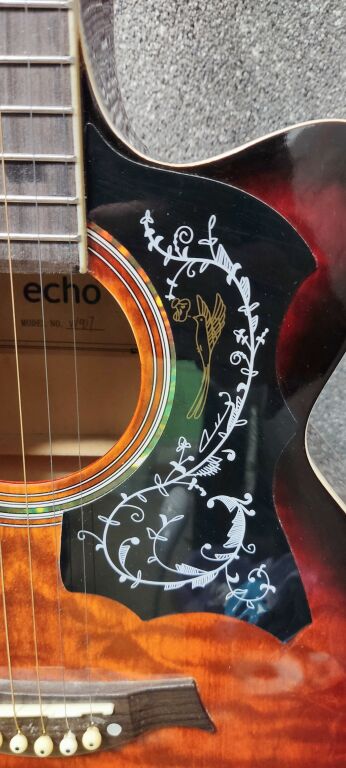 ZDOBIONA GITARA AKUSTYCZNA ECHO W917
