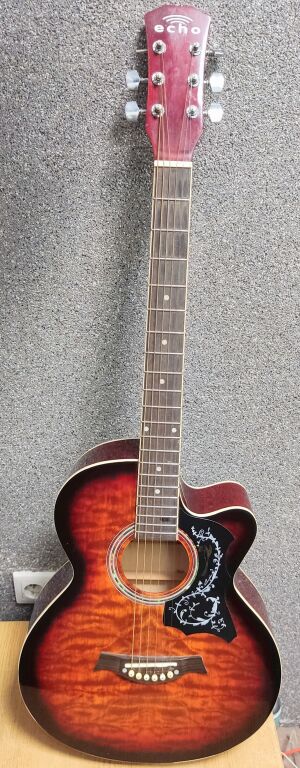 ZDOBIONA GITARA AKUSTYCZNA ECHO W917