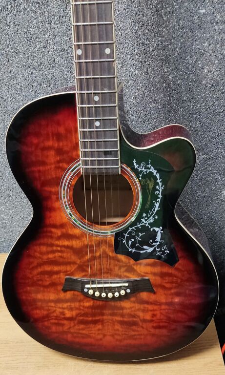 ZDOBIONA GITARA AKUSTYCZNA ECHO W917